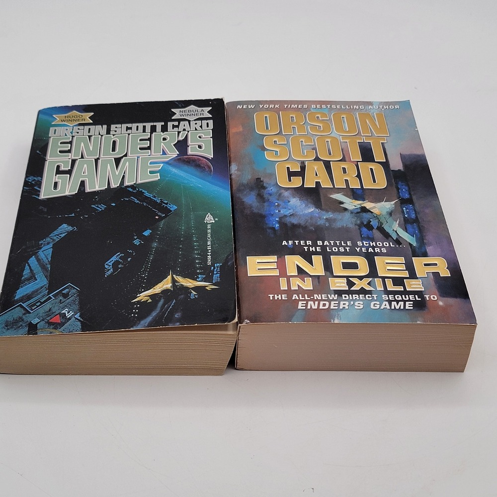 Orson Scott Card Ender's Game & Ender in Exile Paperback Set Sci-Fi Good